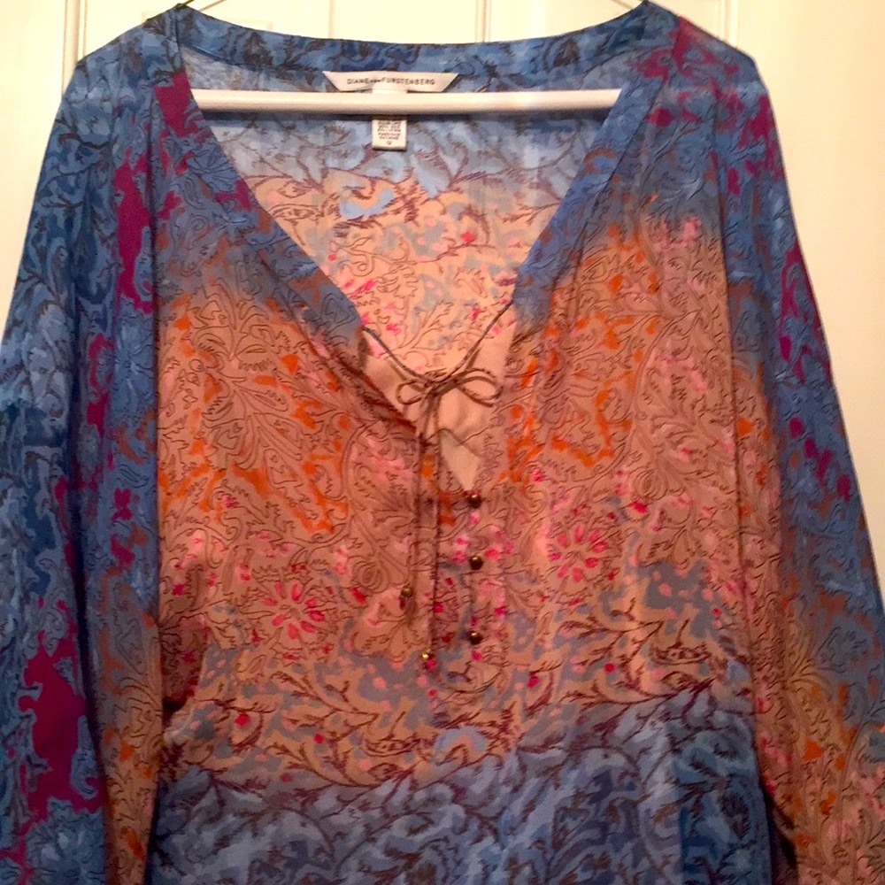 Diane Von Furstenberg silk Print Top